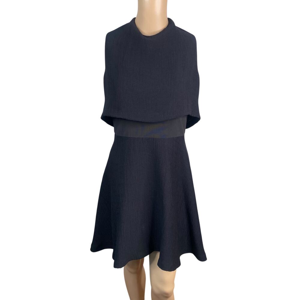 Rare Maje Multi Layered Mesh Fit & Flare Mini Dress Size S Black Whimsigoth Alt - Picture 3 of 9